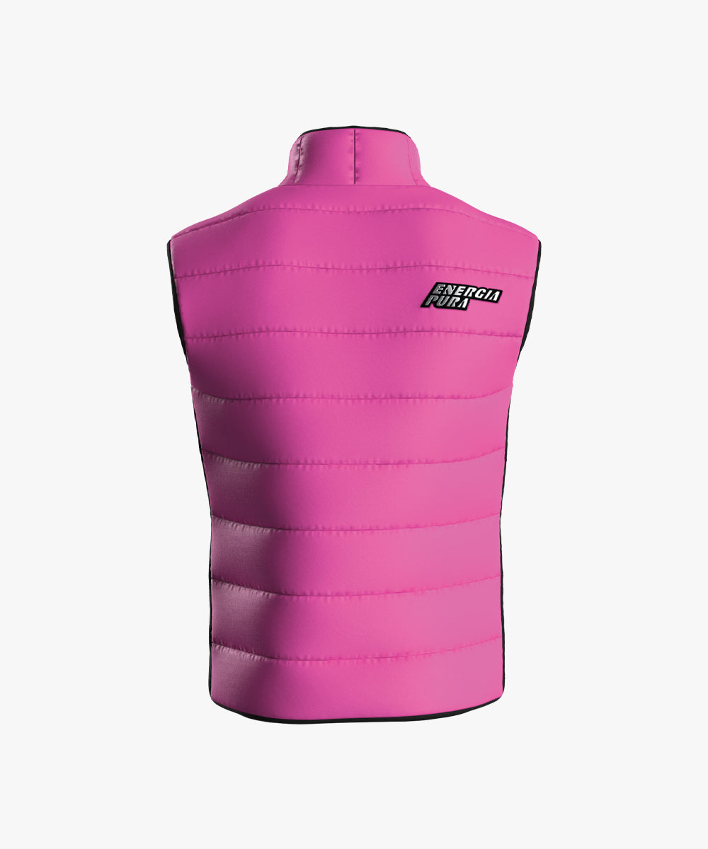 Parka pluma sin manga HIMNOS Fucsia