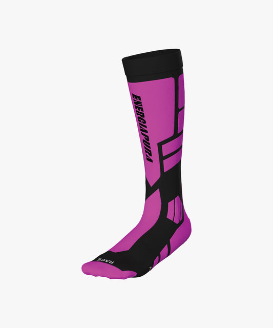 Calcetín pro / negro fucsia