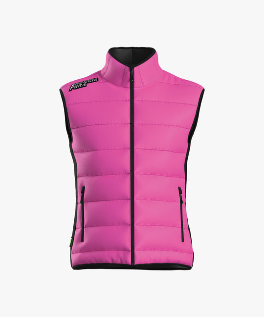 Parka pluma sin manga HIMNOS Fucsia